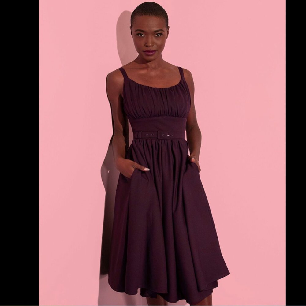 Vixen Ingenue Dress in Eggplant